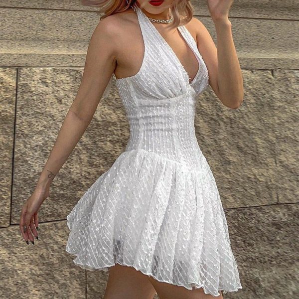 1623649227795 Summer Hot Style Sexy V-neck Halter Halter Dress