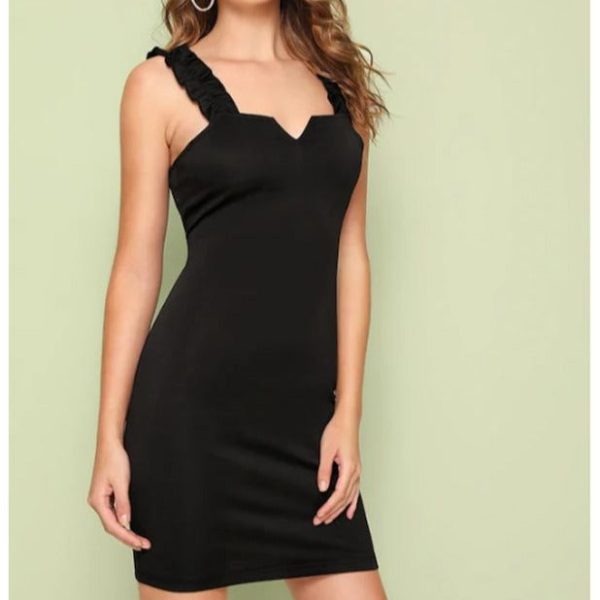 2241420855956 Slim suspender dress