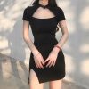 4372059707401 Hollow Halter Dress