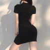52173663901 Hollow Halter Dress