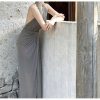 5ba61e72-fc0c-4a11-be4b-58e4671f1768 Women's Chiffon V-neck Halter Dress