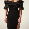 Women's Off-shoulder Split Ruffle Hip Dress