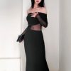 O1CN01DBRkVA1D3KG78NRGy__2213837620160-0-cib Off-shoulder Pleated Long Sleeve Dress