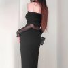 O1CN01pc07PP1D3KG8EfgOy__2213837620160-0-cib Off-shoulder Pleated Long Sleeve Dress