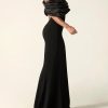 Women's Off-shoulder Split Ruffle Hip Dress