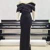 Women's Off-shoulder Split Ruffle Hip Dress
